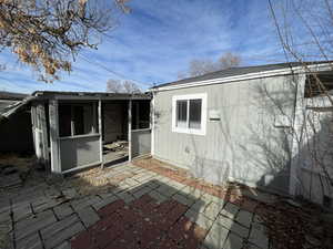 Back of house and a patio