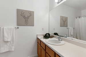 Bathroom featuring vanity