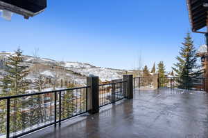 View of snow covered patio