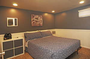 Bedroom featuring carpet flooring