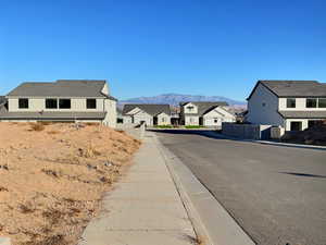 View of street with a mountain view