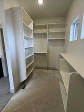 View of walk in closet