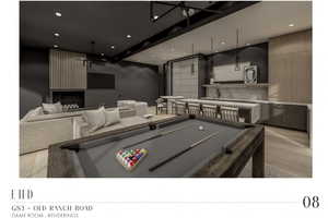 Rec room featuring light hardwood / wood-style floors and billiards