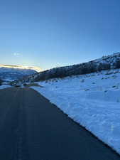 View of street featuring a mountain view