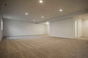 View of carpeted spare room