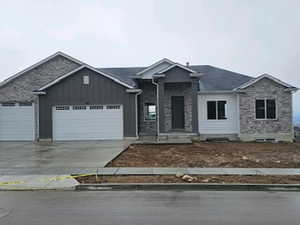 View of front facade with a garage