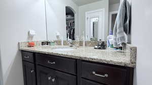 Bathroom featuring vanity