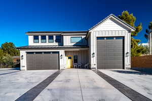 Modern farmhouse with a garage