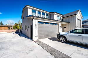 View of front detached garage