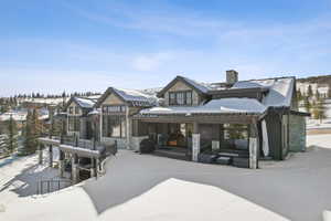 View of snow covered house