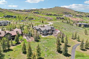 View of subject property featuring mountains
