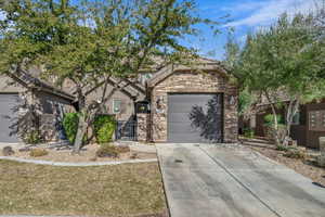 View of front of home featuring a garage