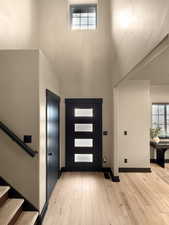 Foyer featuring light hardwood / wood-style floors