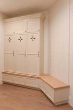 Mudroom featuring light hardwood / wood-style flooring