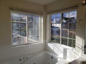 Bathroom featuring a jetted tub