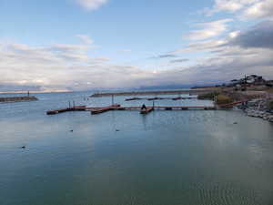 Saratoga springs marina with a boat dock