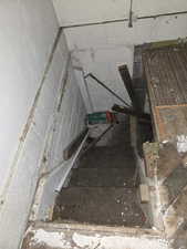 Stairs to Basement Storage Area and Furnace