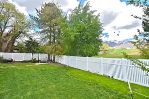 View of yard with a mountain view