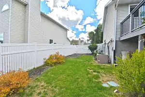 View of yard featuring cooling unit