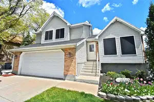 Front facade with a garage