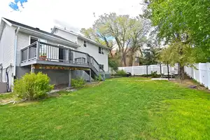 View of yard featuring a deck