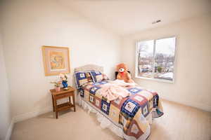 View of carpeted bedroom