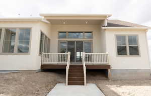 Exterior space with covered porch