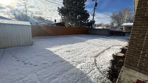 View of snowy yard