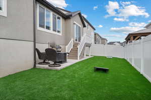 View of yard with a patio area