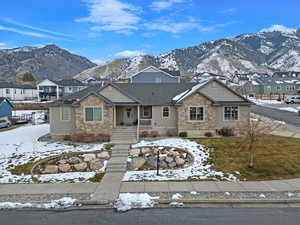 View of front facade featuring a mountain view