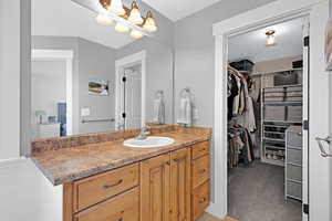 Bathroom featuring vanity