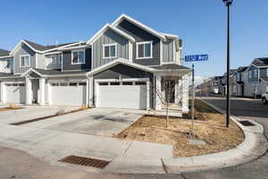 View of front facade with a garage