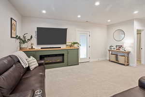 View of carpeted living room