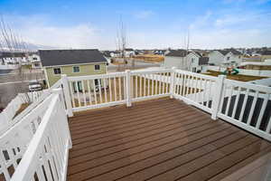 Deck featuring a playground