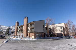 View of snow covered property