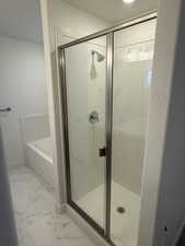 Bathroom with separate shower and tub