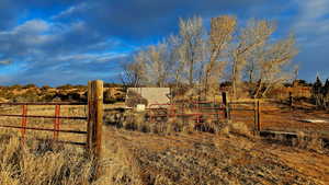 View of yard with a rural view
