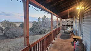 View of wooden deck