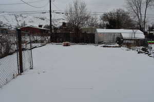 View of snowy yard