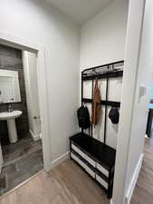 Mudroom with sink