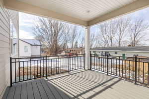 View of wooden deck