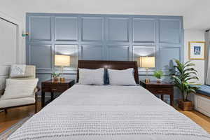 Bedroom featuring hardwood / wood-style flooring