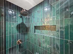 Details featuring tiled shower