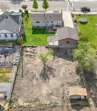 Aerial view of residential area
