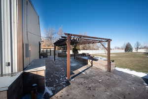 View of patio / terrace with a pergola