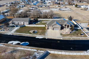 Birds eye view of property