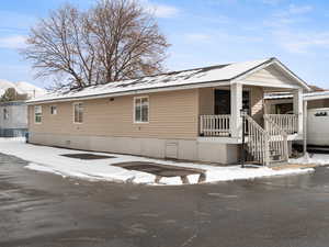 View of front facade with covered porch