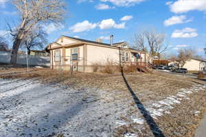 View of snow covered exterior