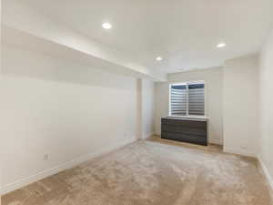 View of carpeted spare room