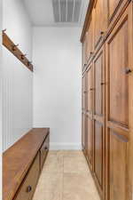 Mudroom with lockers